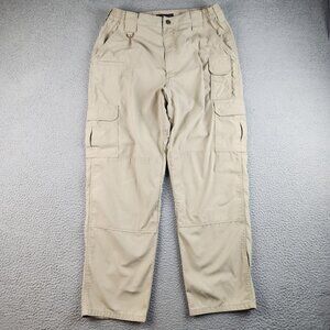 5.11 Tactical Pants Men's 34x32 Tan Cargo Straight Khakis Ripstop Tactical Twill